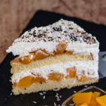 Peach cake recipe - Sponge cream cake with peach - fruity and delicious - Cream cake with fruit - Cream cake for weddings, birthdays and guests - Peach cream cake - Loose sponge cake - made quickly