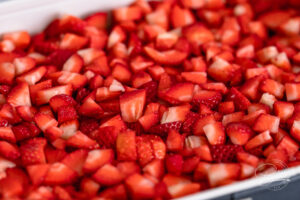 Erdbeerkuchen mit Sahne und Biskuit Boden - schnell und lecker - Blechkuchen mit Schlagsahne und frischen Erdbeeren - Erdbeerkuchen mit Sahne und Biskuit Boden - fruchtig, cremig, einfach lecker