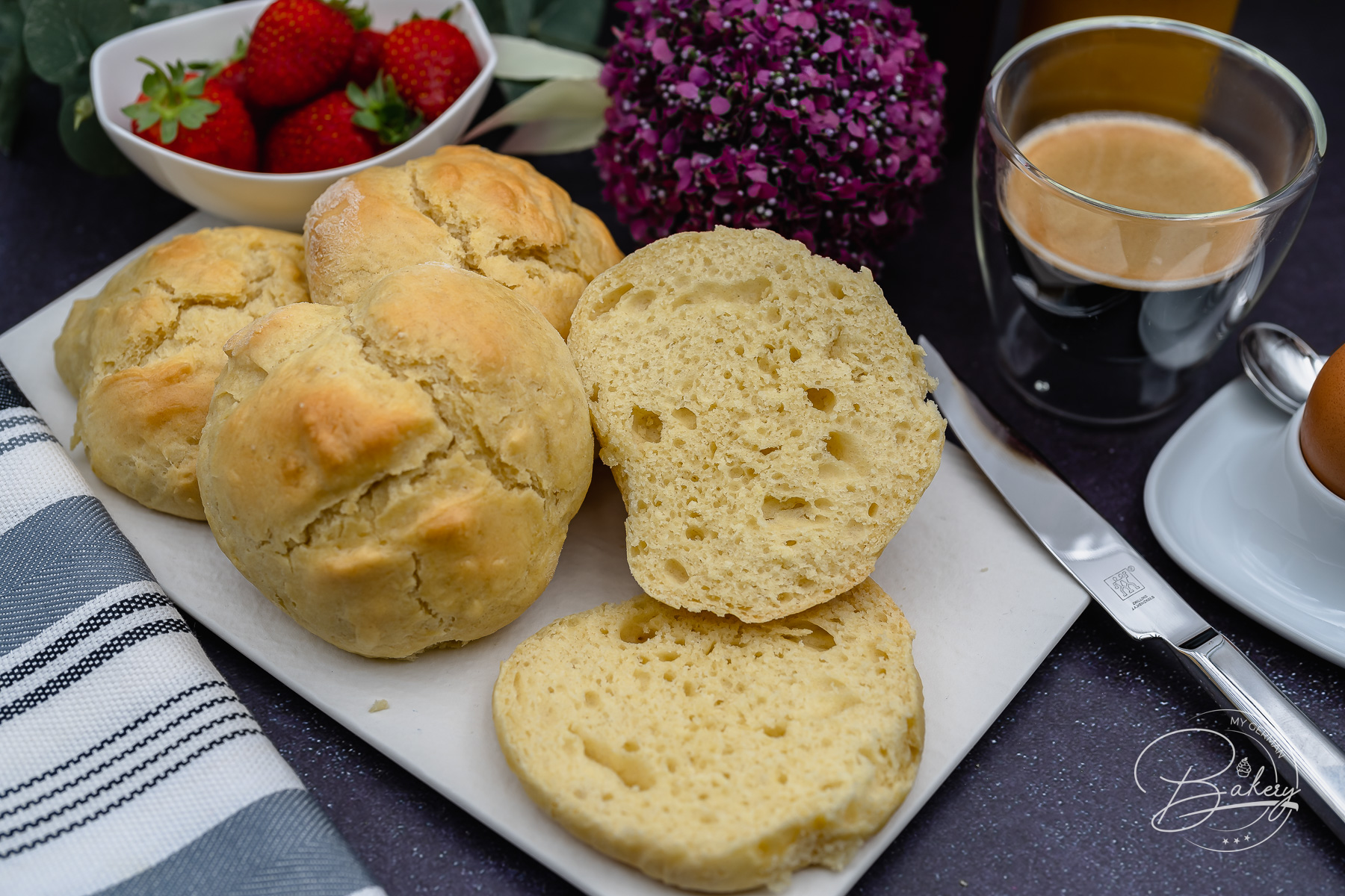 Buns without yeast - Quick Sunday rolls in 20 minutes - Recipe bread rolls without yeast - Simple Sunday rolls in 20 minutes - always succeed