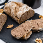 Wholemeal bread recipe - dark bread easy to bake yourself - simple, fast, delicious - dark bread baking - wholemeal bread with walnuts - healthy and fluffy bread for breakfast or as a dinner bread with a salad